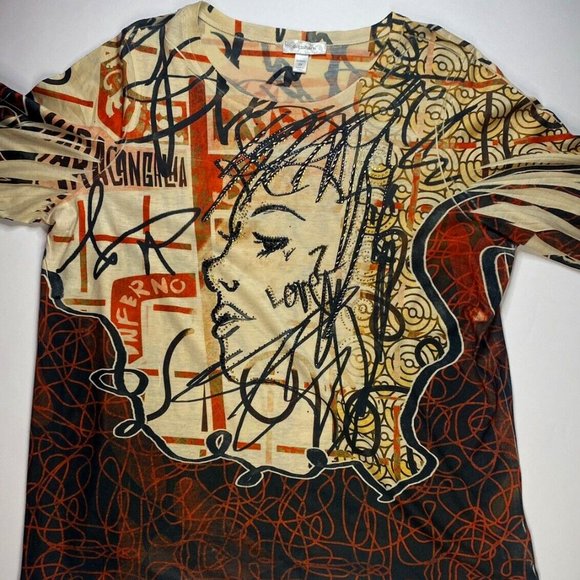 Women Blouse fashion long sleeve shirt Plus size 2XL - Picture 1 of 10